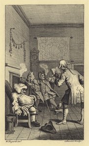 Jelenet a Tristram Shandyból, Laurence Sterne alkotó: Simon Francois after Ravenet